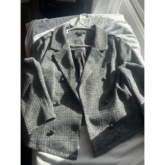 Torrid Blazer Plus Size 1X Open Front  Gray Long Sleeve New out the tags - Picture 7 of 14